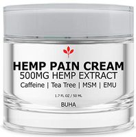 Hemp Cream for Pain Relief - 500MG Lotion for Arthritis & Inflammation - Relieves Muscle & Joint Tension - All Natural - Menthol Free - With Arnica, MSM, Caffeine, Tea Tree, EMU, Vitamin E / B6 (50ML)