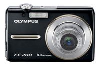 Olympus Stylus FE-280 8MP Digital Camera with Dual Image Stabilized 3x Optical Zoom (Black)