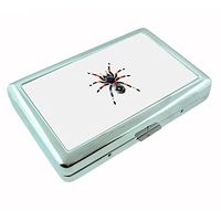 Bug Insect Em2 Hip Silver Cigarette Case Id Holder Metal Wallet 4" X 2.75" RFID Protection