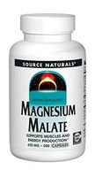 Source Naturals Magnesium Malate 625mg Supplement Essential, Bio-Available Magnesium Malic Acid Supplement - 200 Capsules
