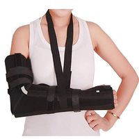 Elbow Sling, Adult Full Arm Brace for Elbow Forearm Post-Surgery Immobilizer & Fracture Splint with 7 Straps (Large)