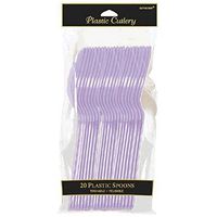 Amscan 4547.04 Plastic Spoons, 20 pieces, Lavender