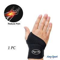 Wrist Brace Support Straps Band Pad 1PC for Right Left Hand, Adjustable Elastic Compression Protection for Men Women Weight Lifting Tennis Bowling Volleyball Badminton Basketball Gym (1)