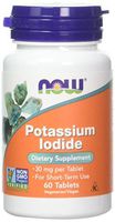NOW Supplements, Potassium Iodide 30 mg, Non-GMO Project Verified, Dietary Supplement, 60 Tablets