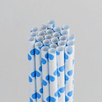 Queen and Company - Perfect Party Collection - Drinking Straws - Polka - Blueberry Bliss