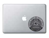 All Seeing Eye Pyramid Printed Clear Vinyl Decal Sticker Compatible with Apple MacBook Pro Air 11" 12" 13" 15" All Years Laptop Trackpad Keyboard (13" MacBook (All Models))