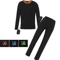 LvBo Insulated Heating Underwear Adjustable Charging Heated Top Clothing Pants Set for Man 10000mah Power Bank Battery Not Include