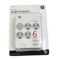 General Electric 6-Outlets Advanced Surge Protector With Phone and DSL Protection - 1200 Joules Protection Rating