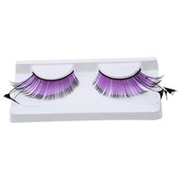 Meolin Handmade 1Pair Feathers False Eyelashes For Fancy Dress Party,purple,4.291.950.58inch