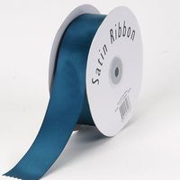 BBCrafts Teal Satin Ribbon Single Face 1-1/2 inch 50 Yards