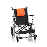 LS Wheelchair,Manual Wheelchair Reinforced Aluminum Alloy Foldable Folding Back Light for The Elderly Disabled
