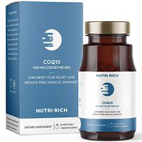 CoQ10 by Nutri-Rich - HIGH Potency 100mg coenzyme Q10, Antioxidant for Heart Health & Cellular Energy, Naturally Fermented, for Aging & Statin Usage (30 Softgels)