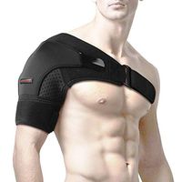 Shoulder Brace by SYOSIN - Rotator Cuff Support for Injury Prevention, Dislocated AC Joint, Labrum Tear, Tendonitis and Fracture - Shoulder Compression Sleeve with Pressure Pad for Men & Women(M)