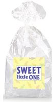 Purple on Yellow Sweet Little One Party Favor Bags with Ties - 12pack