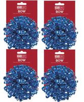 Gift Wrap Bows PaperCraft 4 Pack (Blue)