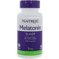 Natrol Melatonin 3 mg Sleep Time Release Dietary Supplement Tablets 100 ea (Pack of 2)