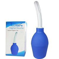 Enema Bulb, Jullycare Douche for Men Women Enema Kit with Certificate Comfortable Medical Kits Anal Cleaner Silicone Douche with 3 Replaceable Nozzle (Blue)
