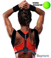 Baymore Posture Corrector for Men and Women, Upper Back Brace Clavicle Spinal Support, Prevents Slouching, Thoracic Kyphosis, Shoulder Alignment, Neck Pain Relief