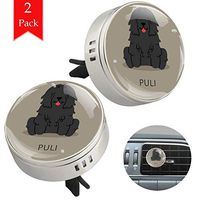 2PCS Car Diffuser Vent Clip Bulldog With Bow Car Aromatherapy Essential Oil Diffuser Air Freshener Locket with 4 Refill Pads