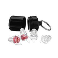 Jenny.Ben 2 Pairs of Concert Dedicated Noise reducing Hearing Protection earplugs Sleep earplugs Reusable Silicone earplugs Red