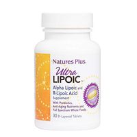 NaturesPlus Ultra Lipoic Bi-Layered Tablets - 500 mg Alpha Lipoic Acid, 30 Tablets - Antioxidant Supplement with Probiotics, Anti-Aging Nutrients & Whole Foods - Gluten-Free - 30 Servings
