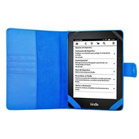 Navitech Blue Bycast Leather Flip Folio Book Style Carry Case Compatible with The New Kindle Wi-Fi, 6" E Ink Display Latest Generation Amazon 4G E-Reader Device (October 2011 Release)
