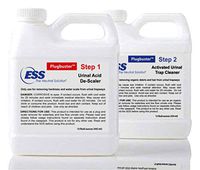 Plugbuster Commercial Grade Urinal Cleaner System (4 Bottles of 2 Part Urinal Cleaner) Used for Unplugging, Unclogging, Cleaning and Maintaining Low Flow Urinal Traps and Drains