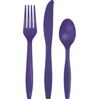 Creative Converting Purple Plastic Cutlery (24 per