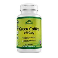 Green Coffee natural bean extract by Alfa Vitamins® - Pure Premium Antioxidant Beans - 1000 mg - Daily Supplement for weight control, energy boost, healthy metabolism - 100 Capsules