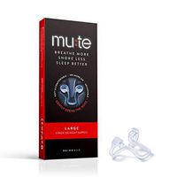 Rhinomed Mute Anti Snoring Aid Solution, Nasal Dilator for Snore Reduction, Breathe Better, Sleep Aid, Comfortable Nose Vent, Large