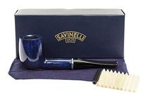 Savinelli Italian Tobacco Smoking Pipes, Arcobaleno Smooth Blue 111