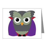 Note Cards (10 Pack) Spooky Little Owl Vampire Monster