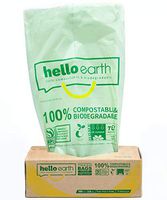 Hello Earth 100% Compostable & Biodegradable Trash Bags, 2.6 Gallon, 100 Count, Extra Thick 20μm (0.71 Mil), Food Scrap Small Kitchen Trash Bags， Certified by US BPI and Europe OK Compost Home
