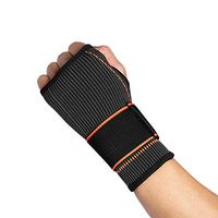 Elasticated Compression Wrist Brace Tennis Wrist Support Wraps Badminton Hand Support Straps Breathable for Wrist Joint Pain Relief Strains Sprains Fitness Strength Training Powerlifting Gymnastics