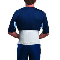Mueller Multi-Purpose Back Brace, White, 9" Wide, Adjustable Tension, 8 Steel Springs - XX-Large