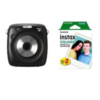 Fujifilm instax Square SQ10 Hybrid Instant Camera Black instax Square Instant Color Film, Twin Pack