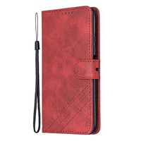NEXCURIO Wallet Case for Huawei Honor 20 Pro with Card Holder Side Pocket Kickstand, Shockproof Leather Flip Cover Case for Huawei Honor20 Pro - NEHEX120280 Red