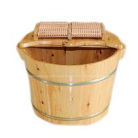 Feet Soaking Tub，Foot Basin Wooden Bucket，Thicken Wooden Tub，Foot Spa Wooden Tub，Wooden Foot Bath Barrel，Cypress Wood Foot Bucket (Color : B)