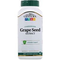 Standardized Grape Seed Extract Free Radical Protection Vascular and Immune Support Response Antioxidant Support 200 Vegetarian Capsules