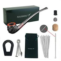 Mediterranean Briar Wood Tobacco Pipe, Simple Atmosphere Tobacco Pipe - Reading Carved Pipe