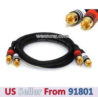 WennoW "Premium 2 RCA Plug/2 RCA Plug M/M 22AWG Cable - 3ft