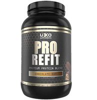 UXO Supplements Pro Refit, Fast Digesting Whey Blend, Digestive Enzymes, 24g of Protein, 11.1g EAAs, 5.1g BCAAs, Lean Muscle Gains (Chocolate Bar)