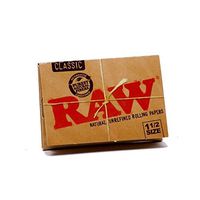 RAW Classic Natural Unrefined Rolling Papers 79mm 1 1/2 Size Pack (1 Pack)