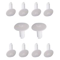 C&E CNE77704 RG6 Feed Through Bushing with Ground and Messanger Knock Outs, Clear, 10-Pack