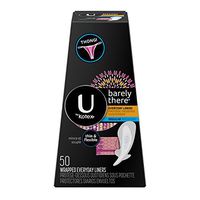 U by Kotex Barely There Liners, Thong, Light Absorbency, Fragrance-Free, 50 Count