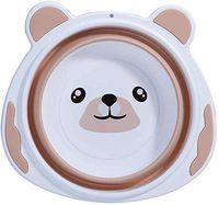 RUI JIAN Children Folding Washbasin Outdoor Travel Portable Baby Stretch Basin Multicolor (Color : Pink) (Color : Pink)