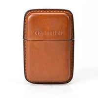 One Leather Genuine Leather Handmade Cigarette Case,Ideal Gift for Smoker,Exquisite and Portable Carrying W1824-19 (Brown)
