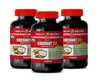 Immune System Booster for Women - Coconut Oil Organic 2000 MG - Medium Chain Fatty ACIDS - Coconut Oil Virgin Organic - 3 Bottles 180 Softgels
