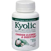 Kyolic Aged Garlic Extract Candida Cleanse and Digestion Formula 102 - 100 Vegetarian Tablets