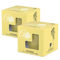 Aroma From Nature Floral Dream 3 oz AireCare Scented Candle - 2 Pack - Aromatherapy Candles - Home Fragrance - Apothecary Glass With Single Wick